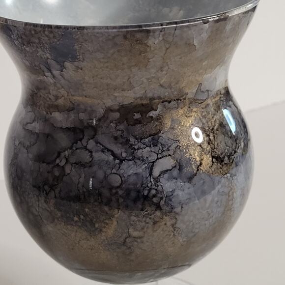 Elegant Blue and Gold Candle Holder - 6x4 Inches - Picture 6 of 9